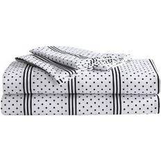 Lakan - Polyester Underlakan Betsey Johnson Dots and Stripes Underlakan Svart (233.68x157.48cm)
