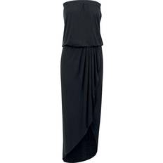 3XL - Dam Klänningar Urban Classics Ladies Viscose Bandeau Dress - Black