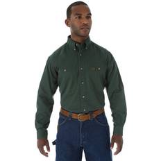 Wrangler Workwear 3W501 Twill Work Shirt-Forest Green-Reg-XL