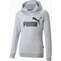 Puma Överdelar Barnkläder Puma Essentials Logo JR huvtröja Light Gray Heather Barn
