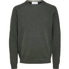 Selected Herr - Vita Tröjor Selected New Coban Wool Sweater