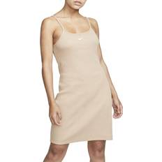 Nike Bruna - Dam Klänningar Nike Women's Sportswear Essential Ribbed Dress - Hemp/White
