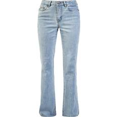 Urban Classics Ladies High Waist Flared Denim Pants Jeans Dam