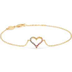 Mads Z Tender Heart Rainbow Bracelet - Gold/Multicolour