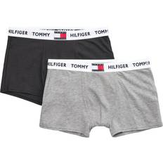 Svarta Boxershorts Tommy Hilfiger Tommy 85 Stretch Cotton Trunks 2-pack - Medium Grey Heather/Black (UB0UB00289)