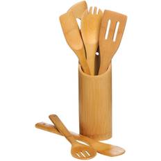 Premier Housewares Kitchen Wooden Utensil Set and Holder Bamboo Bestickhållare