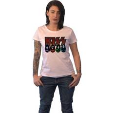 Kiss Dam T-shirts Kiss Ladies T-Shirt/Logo Faces & Icons (XX-Large)