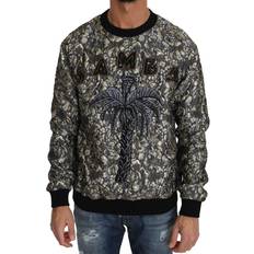 Dolce & Gabbana Herr - Stickad tröjor Dolce & Gabbana Multicolor SAMBA Jacquard Palmtree Pullover Sweater IT48