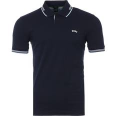 HUGO BOSS Paul Curved Polo Shirt - Navy