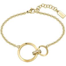 Hugo Boss Armband HUGO BOSS Triple Ring Chain Bracelet - Gold/Transparent