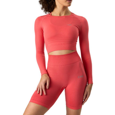ICANIWILL Define Seamless LS Crop Top Women - Coral