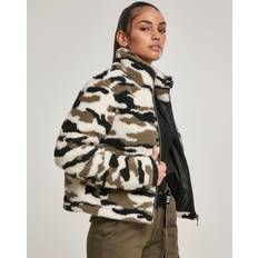 Urban Classics Ladies Camo Sherpa Jacket (Woodland, XL)
