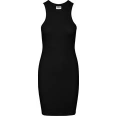 Bomull - Dam - Enfärgade - Knälånga klänningar Noisy May Maya Halter Neck Dress - Black