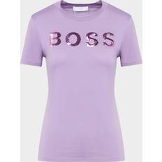 Hugo Boss Dam - Lila Överdelar HUGO BOSS Women's Elogo_4 T-Shirt Open