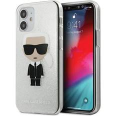 Karl Lagerfeld Apple iPhone 12 Mobiltillbehör Karl Lagerfeld iPhone 12 Mini Skal Ikonik Glitter Silver