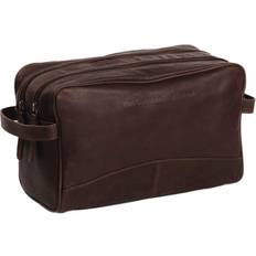 The Chesterfield Brand Toiletry Bag Stefan Made of Leather Large Cosmetics Case for Men and Women for Travel, Brown, L