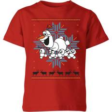 Jultröjor Barnkläder Disney Frozen Olaf and Snowmen Kids' Christmas T-Shirt 7-8