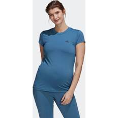 Adidas Blåa - Dam - Elastan/Lycra/Spandex T-shirts adidas Designed to Move Colorblock Sport Tee (Maternity) Altered