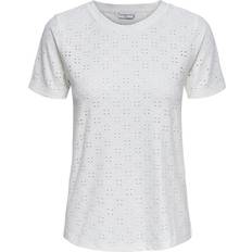 4 T-shirts Jacqueline de Yong Cathinka Tag Short Sleeve T-shirt - Cloud Dancer