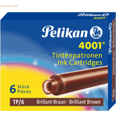 Pelikan 6 small ink cartridges brilliant brown