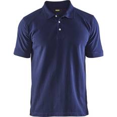 Herr - Polyester Pikétröjor Blåkläder Polo Shirt - Navy Blue/Cornflower Blue
