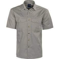 Gråa - Herr Skjortor ProJob 4201 Short Sleeves Shirt - Graphite