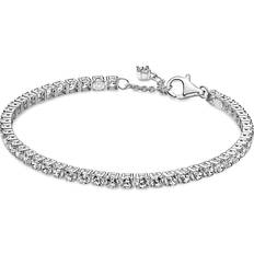 Pandora Blank Armband Pandora Sparkling Tennis Bracelet - Silver/Transparent