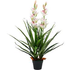 vidaXL Konstväxt Orkidé med kruka 100 cm grön Konstgjord växt