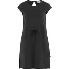 Enfärgade - Kort ärmar - Korta klänningar Fjällräven High Coast Lite Dress W - Black