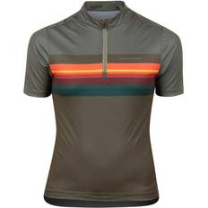 Pearl Izumi Sweater Quest Short Sleeve Cycling Jersey Kids - Pale Olive/Sunset Stripe