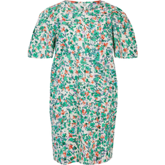 Blommiga - Bomull - Dam - Korta klänningar Object Floral Short Dress - Cloud Dancer