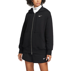Nike Dam Tröjor Nike Sportswear Phoenix Fleece Oversized Full-Zip Hoodie Women's - Black/Sail