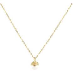 CU Jewellery Bubble Short Necklace - Gold/Pearl