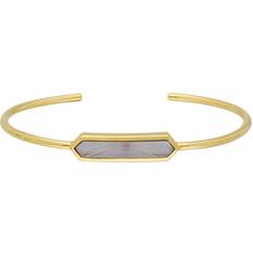 Gemondo Geometric Prism Mother of Pearl Bangle in Plated