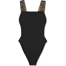 32 Baddräkter Versace Greca Border One-piece Swimsuit - Black