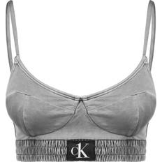 Calvin Klein XS Bikiniöverdelar Calvin Klein logo trim crop bikini top in