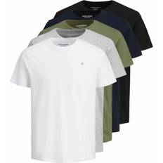 Jack & Jones T-shirts & Linnen Jack & Jones Logo Crew Neck T-shirt 5-pack - White/Multi