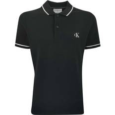 Calvin Klein Elastan/Lycra/Spandex - Herr T-shirts & Linnen Calvin Klein Slim Polo Shirt - Black