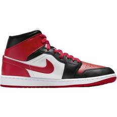 Nike Dam Sneakers Nike Air Jordan 1 Mid W - Black/White/Gym Red