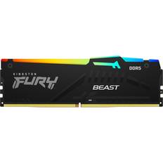 6000 MHz - 8 GB - DDR5 RAM minnen Kingston Fury Beast Black RGB DDR5 6000MHz 8GB (KF560C40BBA-8)