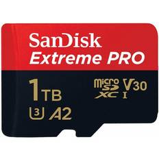 1 TB - USB Type-A Minneskort & USB-minnen SanDisk MicroSDXC Extreme Pro 1TB 200MB/s A2 V30 UHS-I C10