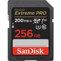 256 GB - SDXC - UHS-II Minneskort & USB-minnen SanDisk Extreme Pro SDXC Class 10 UHS-I U3 V30 200/140MB/s 256GB