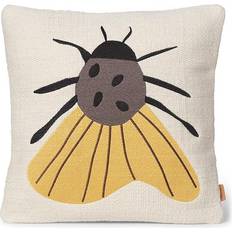 Ferm Living Beige Textilier Ferm Living Forest Embroidered Cushion Moth