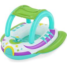 Uppblåsbara leksaker Bestway Space Splash Baby Boat, Baby Pool Float with Canopy & Steering Wheel