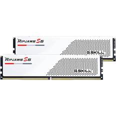 G.Skill 5600 MHz - 64 GB - DDR5 RAM minnen G.Skill Ripjaws S5 White DDR5 5600MHz 2x32GB (F5-5600J3636D32GX2-RS5W)