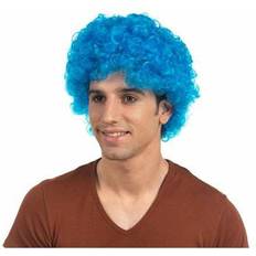 BigBuy Carnival Teddy Bear with Curly Hair Blue