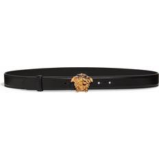 Versace Skärp Versace La Medusa Leather Belt - Black