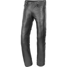 Svarta - Unisex Jeans Büse Leather Jeans, black