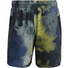 adidas D4T HIIT Allover Print Training Shorts - Multicolor/Impact Yellow