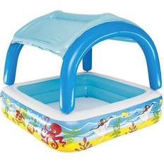 Barnpooler Bestway Beach Buddy with Sun Protection Roof Paddling Pool 140cm